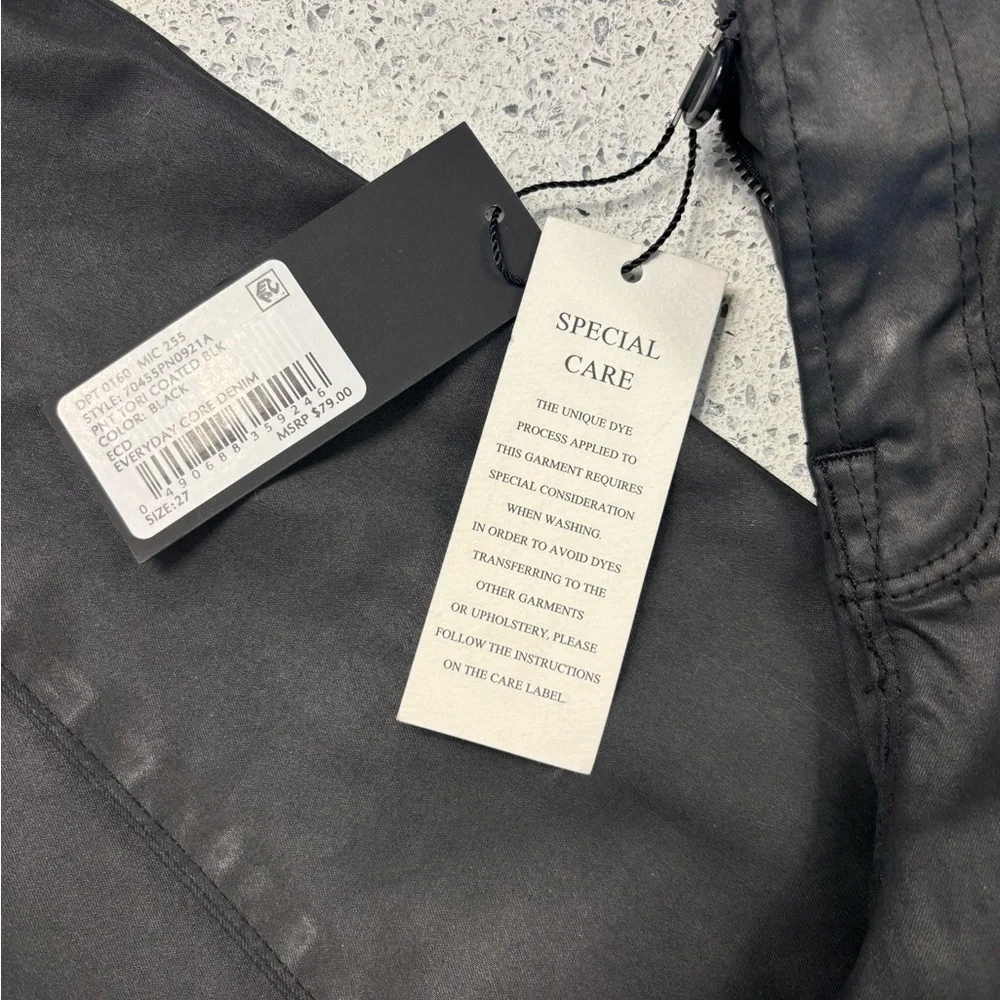 NWT Gianni Bini Black Patent Skinny mid rise Jean/pant new with tags. - Picture 4 of 13